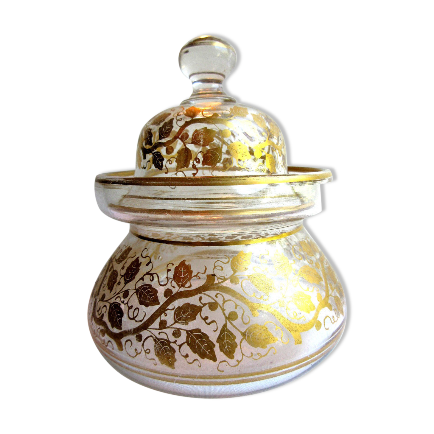 Candy, Baccarat crystal sugar: garlands of golden leaves with fine gold