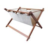 Porte-revues scandinave teck et cuir