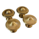 4 patinated brass furniture knobs 25mm