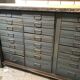 Old metal workbench