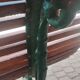 Banc de jardin ancien avec pieds en fonte