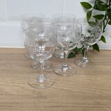 Set of 6 engraved balloon wine glasses