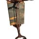 Antique French bistro table in cast iron and marble, 1900s.