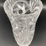 Chiseled glass vase