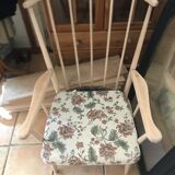 Pair of Baumann armchairs in raw beech