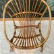 Vintage children's rattan armchair, bamboo rattan chair