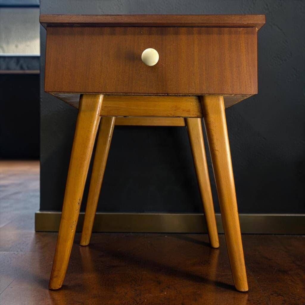 Mini bedside table/side table/small vintage wooden chest of drawers