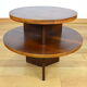 Art-Deco pedestal table in walnut 1940