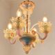 Vintage opalescent Murano chandelier – Italy, 1970s