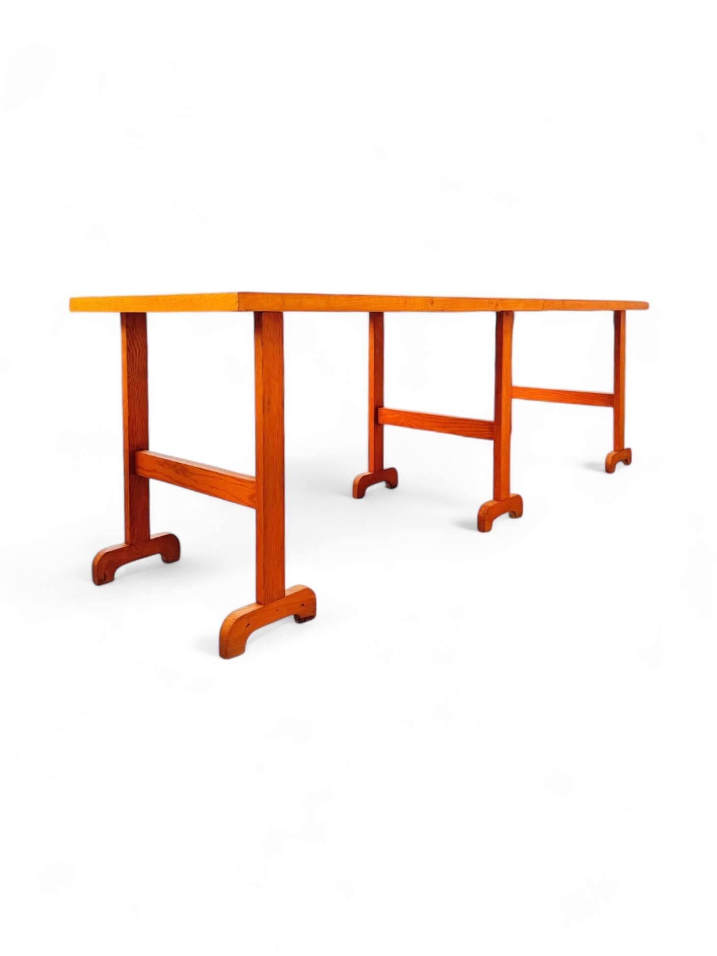 Large oak refectory table