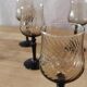 8 glasses of vintage black foot smoked wine Arcoroc