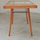 Table basse en bois, métal et verre par Jitona 1960