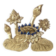 Relief Fleurs Bois Doré