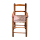 High wooden child chair, straw seating