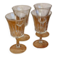 Lot de 4 verres à pied vintage Luminarc Régence années 1970