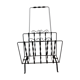 Black metal magazine holder