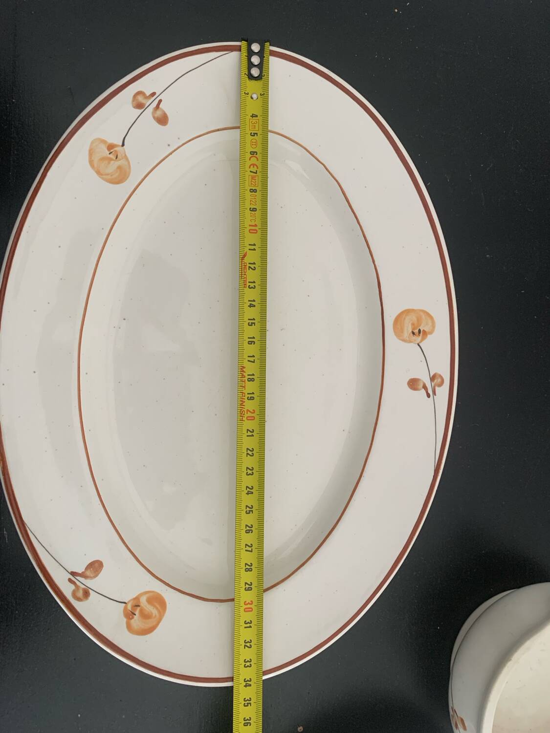 Hand-painted Gien earthenware serving dishes