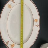 Hand-painted Gien earthenware serving dishes