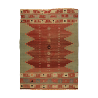 Anatolian handmade kilim rug 205 cm x 155 cm