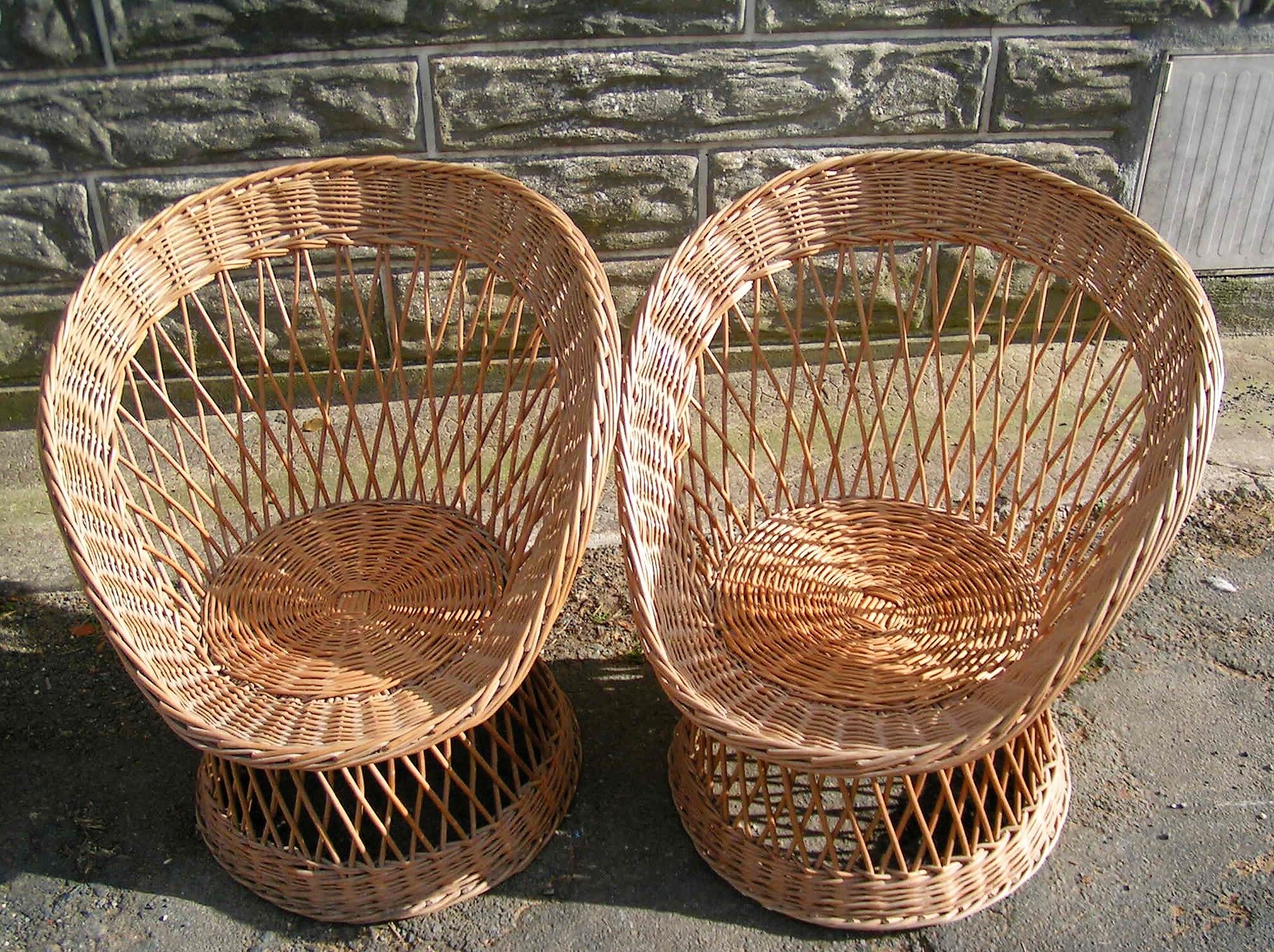 Rattan basket chairs