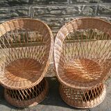 Rattan basket chairs