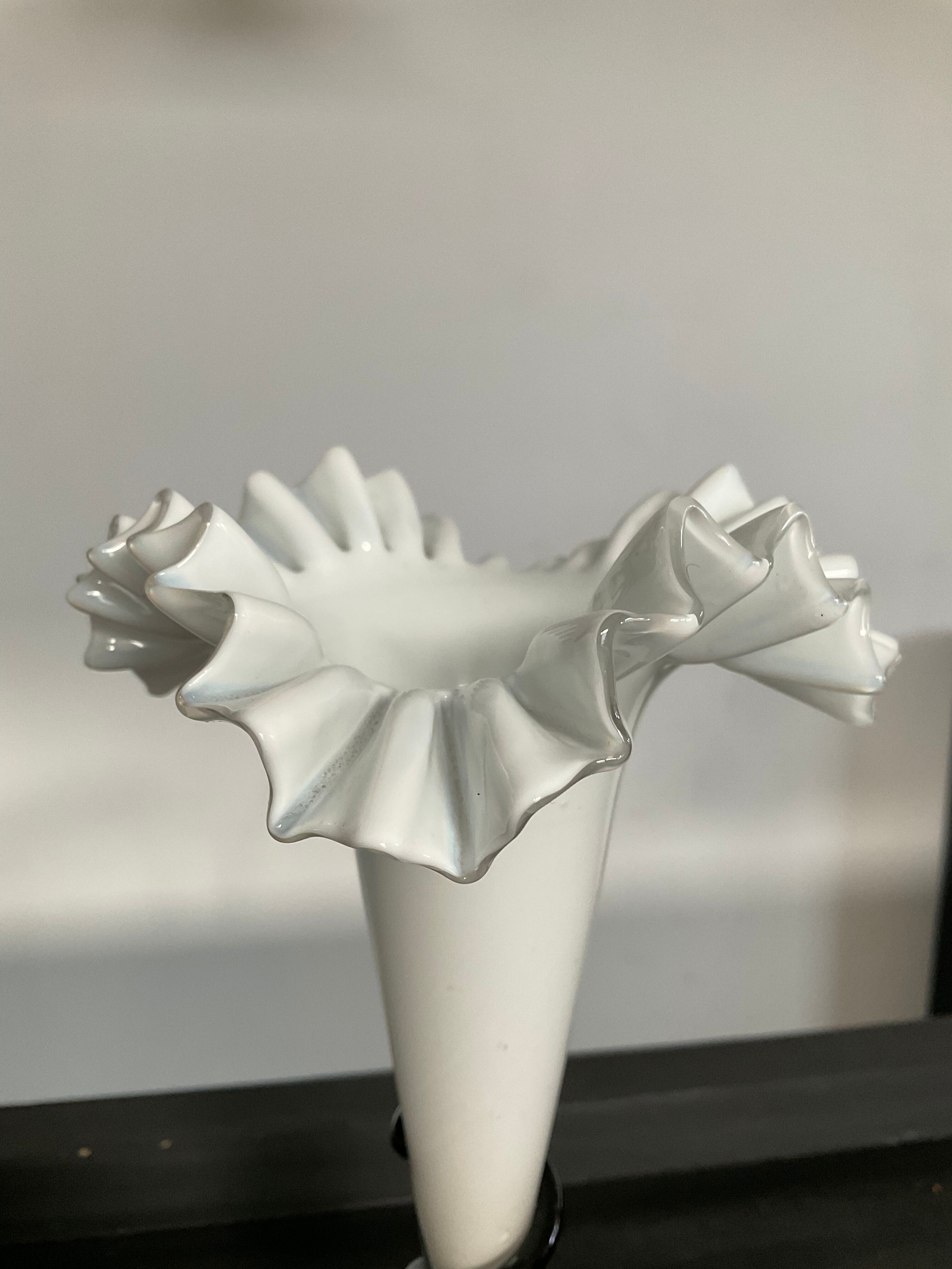 Vintage soliflore vase in glass paste 50s