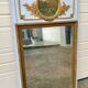 Trumeau mirror with oval decoration and wooden pediment 1920