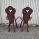 Paire de chaises brutalistes