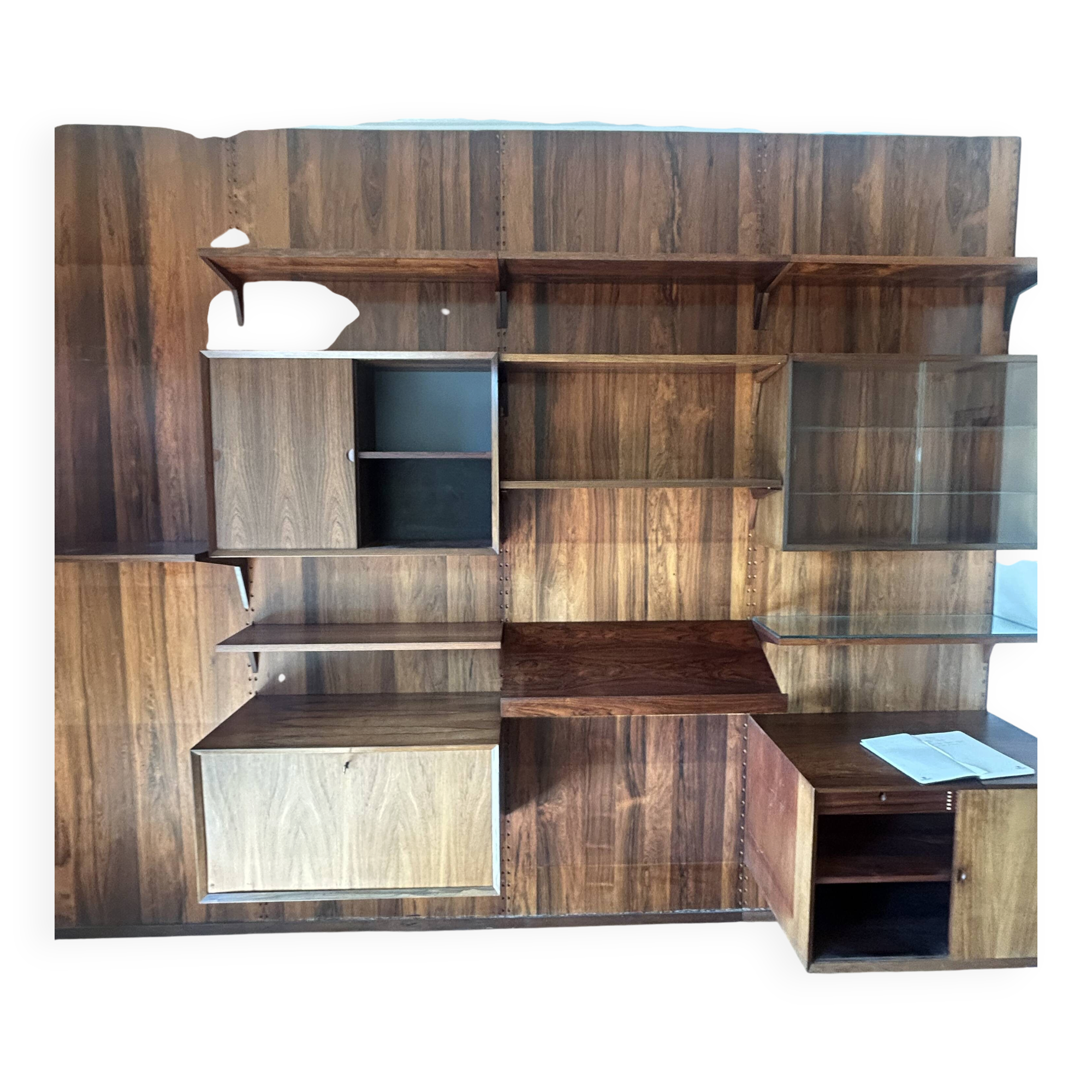 Bibliothèque palissandre début années 60 roche bobois