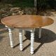 Antique solid wood table, round/oval extendable