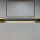 Mid-century Brass Long Pendant Light by Napako