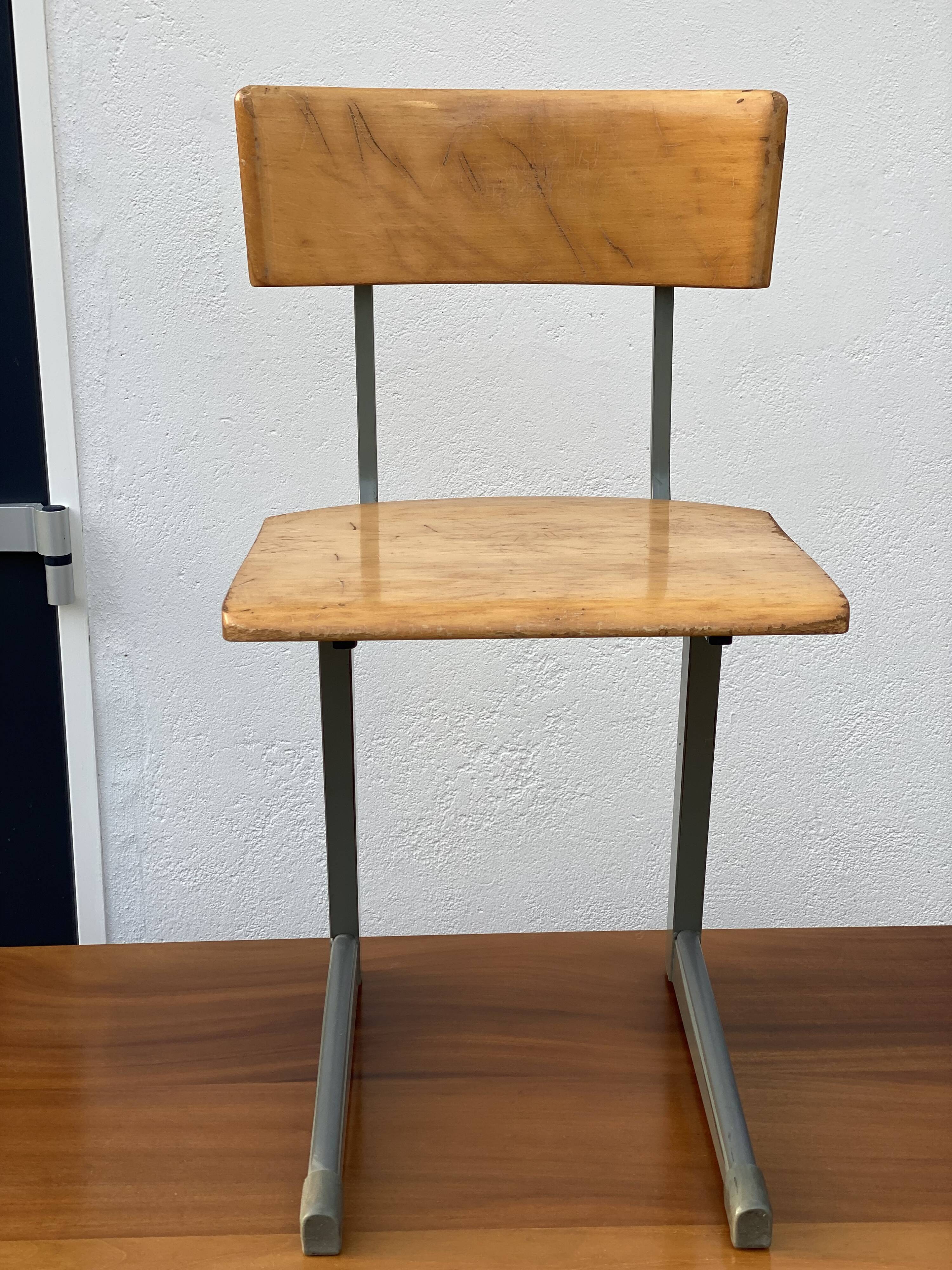 Vintage Industrial Style Office Desk and Chair