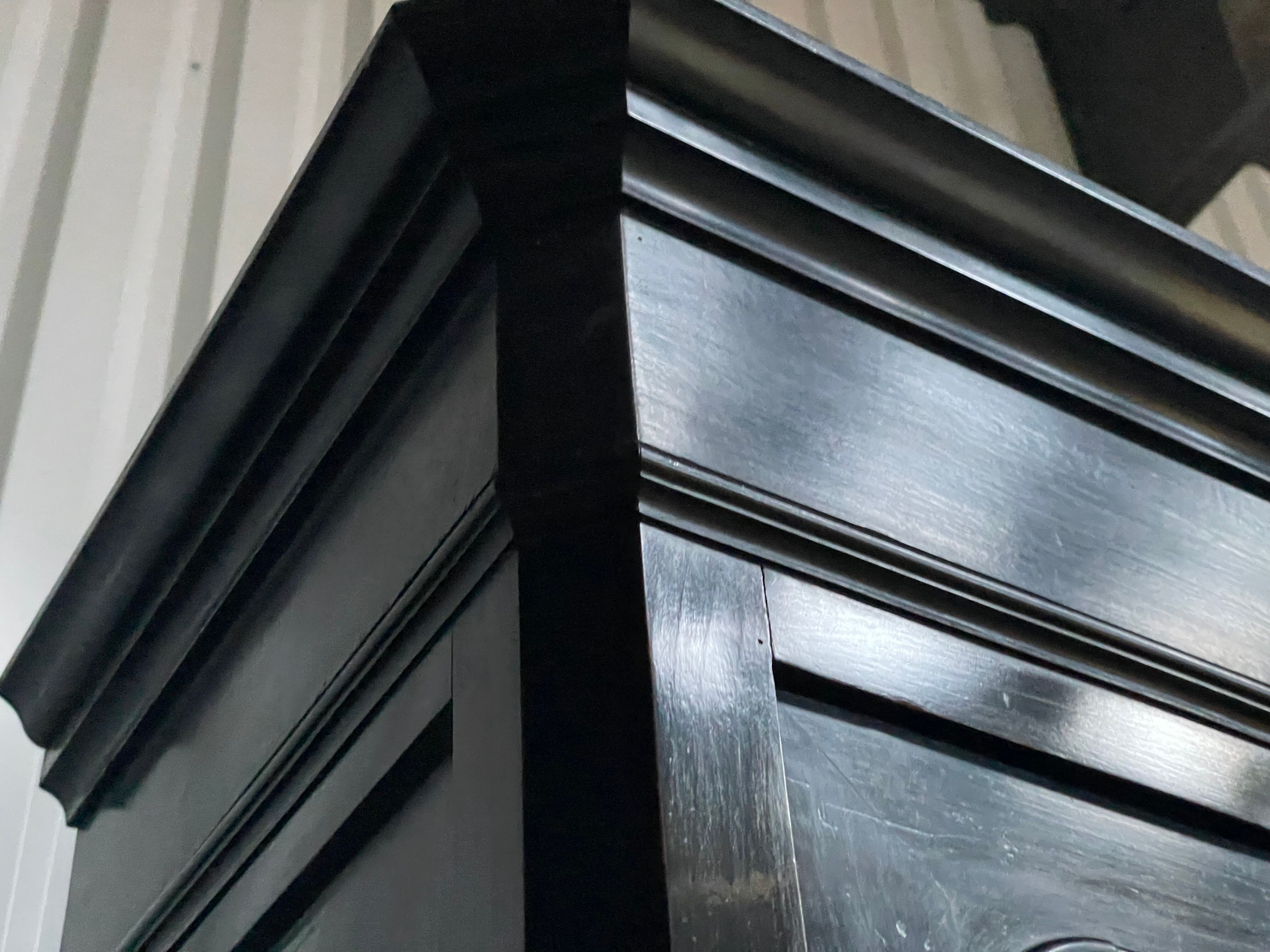 Louis Philippe two-body sideboard in blackened wood 19th
