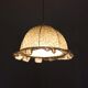 Margaret rounded dome pendant light with ruffles in "twig" print