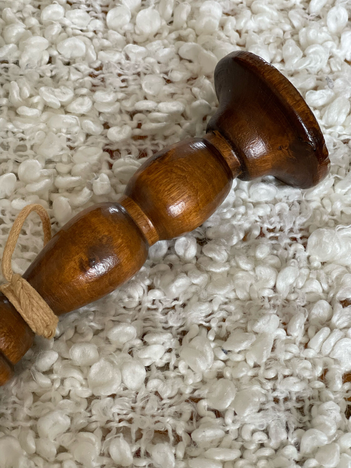 Old bilboquet in turned wood