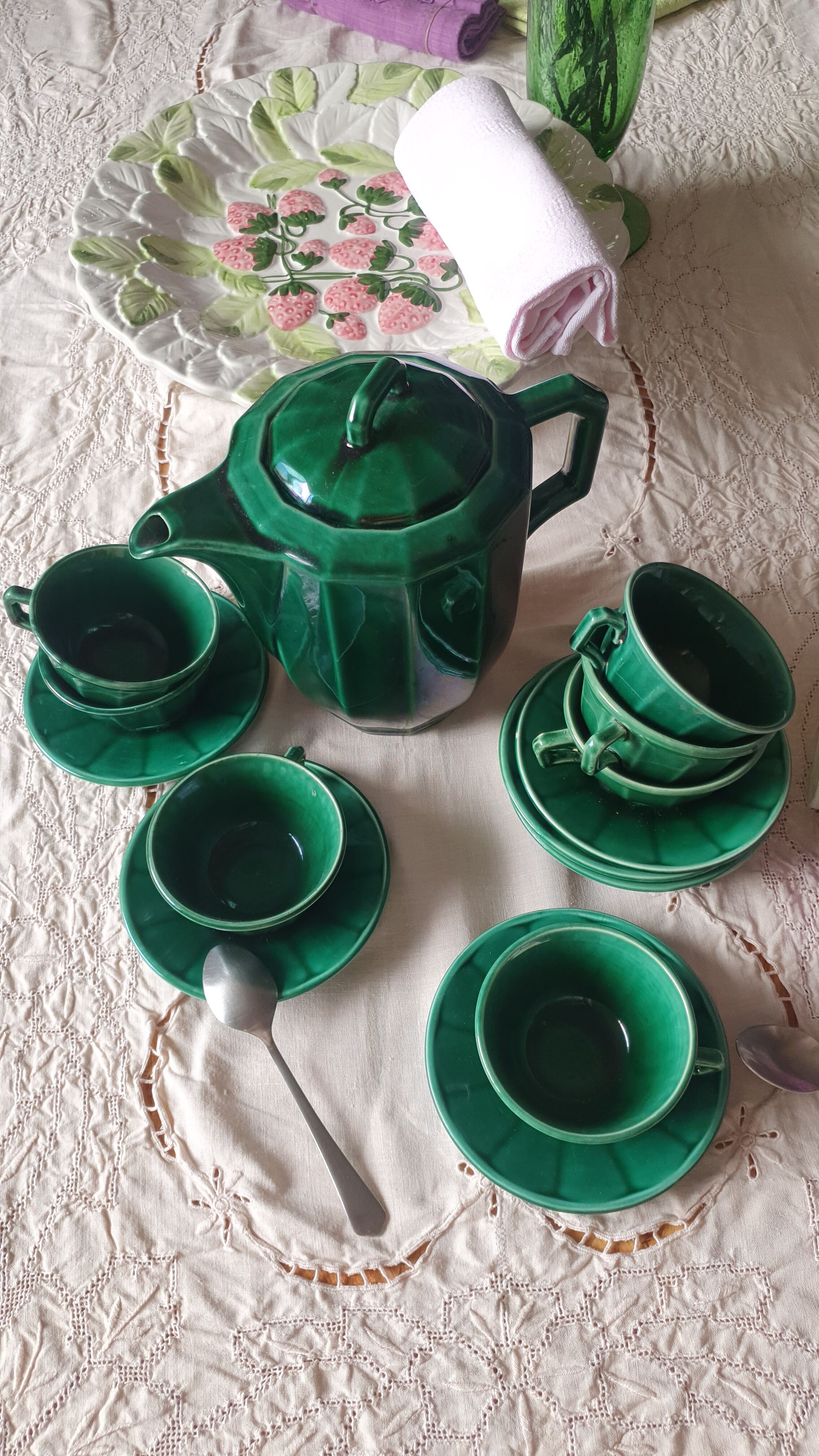 Service à café, thé art déco KG Lunéville
