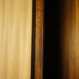 Two-tone teak & vintage chrome glass wardrobe