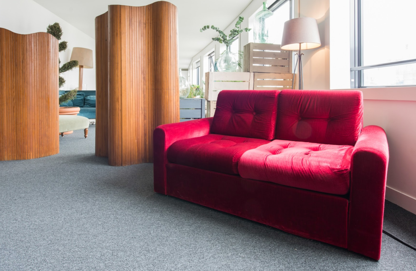 Red Velvet sofa