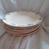 7 flat plates of the years 30 in Longwy.