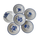 Lot de 6 assiettes creuses dépareillées Digoin Sarreguemines et Saint-Amand