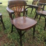 Set of 30 vintage bistro armchairs