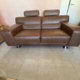 Roche Bobois Gold leather sofa 172 cm