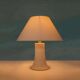 Bohemian table lamp from the 60s/70s, with textured natural tones.