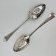 Pair of berry spoons in sterling silver english