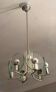 Silver plated chandelier with 6 crystal glass discs, Italy 1960s