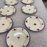 Lot of 8 flat plates Digoin Mary-Lou