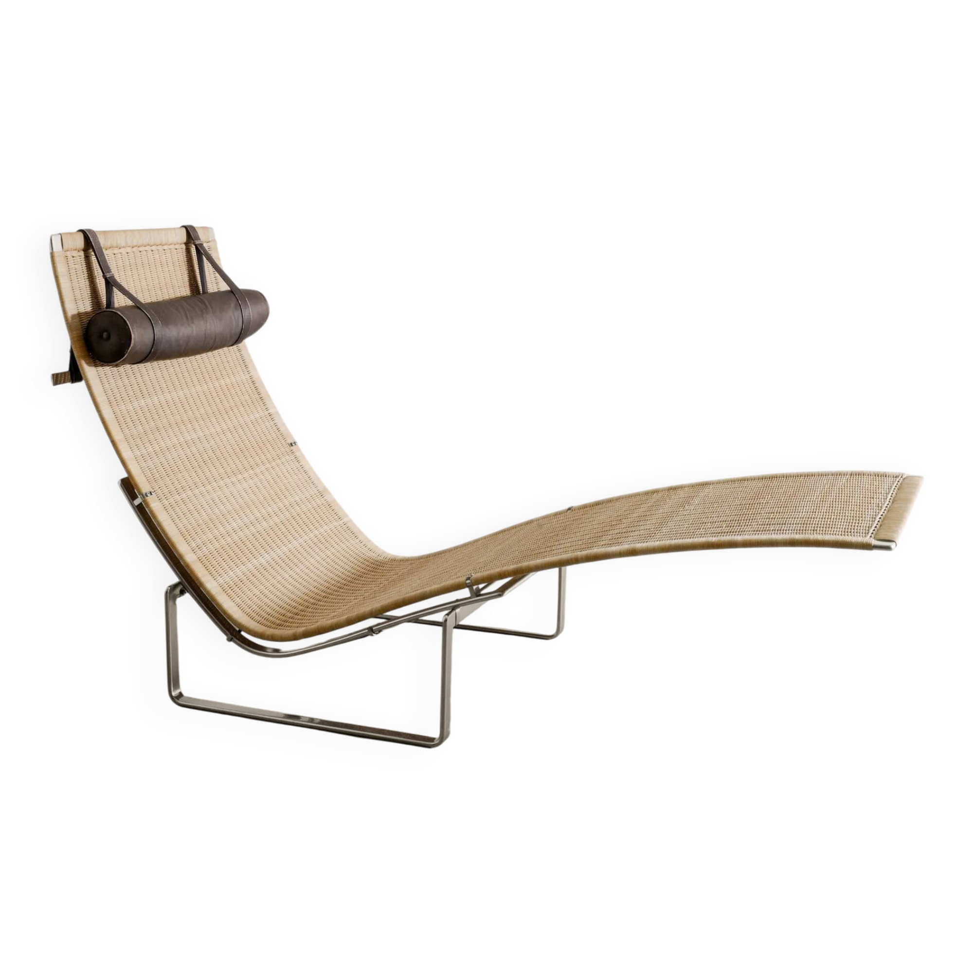 Vintage Danish Poul Kjærholm "PK-24" Chaise Lounge Chair in Rattan, 1960s