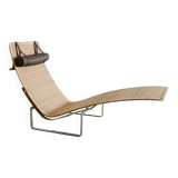 Chaise longue danoise vintage Poul Kjærholm "PK-24" en rotin, 1960