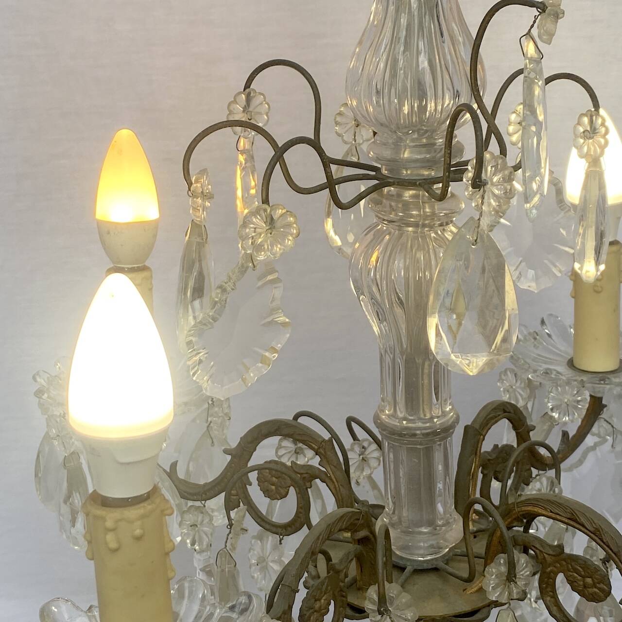 Lustre début XXème en cristal de bohème