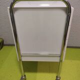 Medical trolley stainless steel, white lacquered 4 drawers
